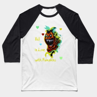 Fall in Love with Pumpkins Baseball T-Shirt